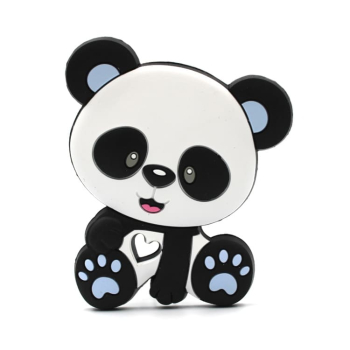Silikon Beißanhänger | Panda Bär | Pastell Blau