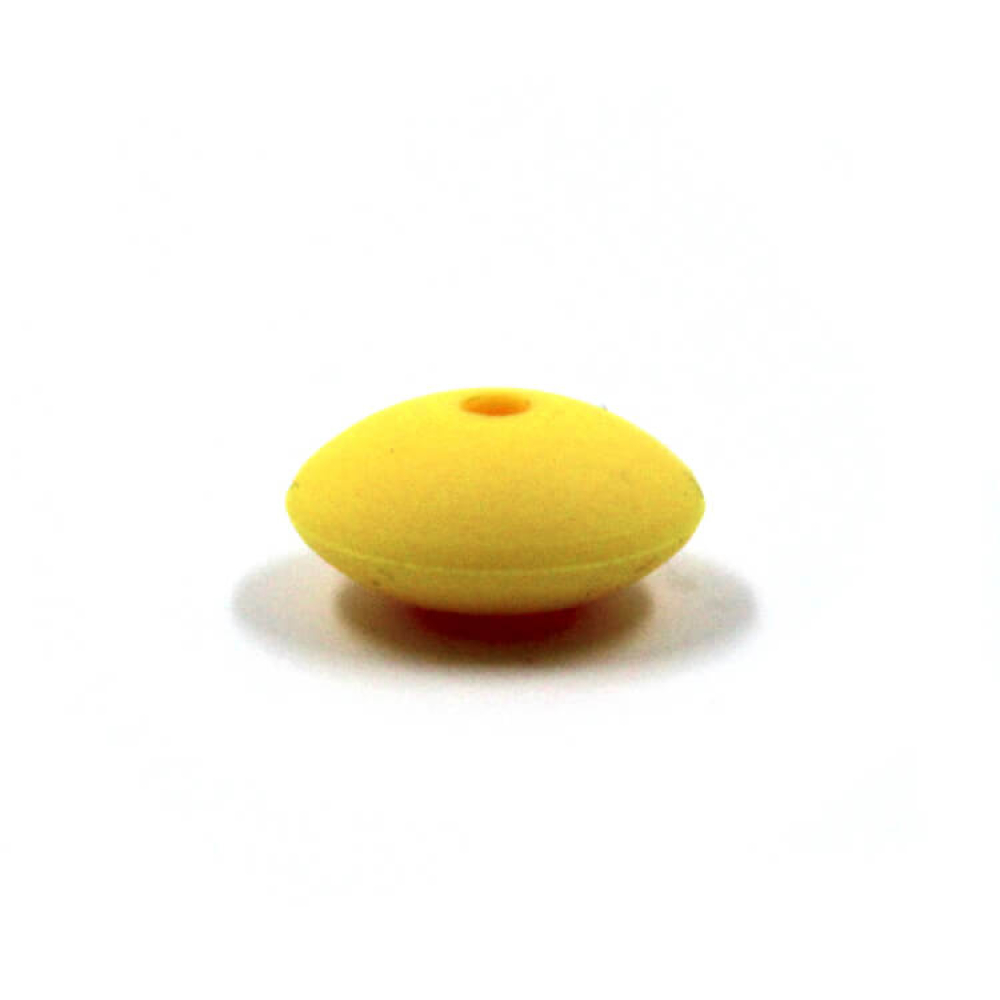 Preview: Silikonlinse 12mm Flach "Gelb"