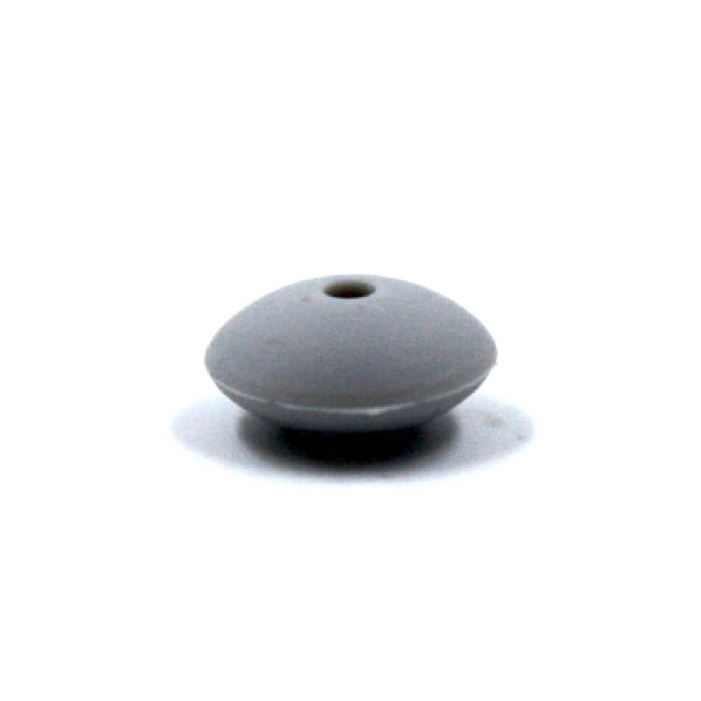 Preview: Silikonlinse 12mm Flach "Hell Grau"