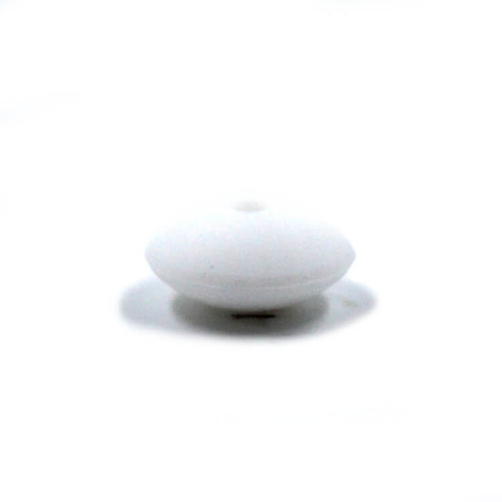 Preview: Silikonlinse 12mm Flach "Weiß"