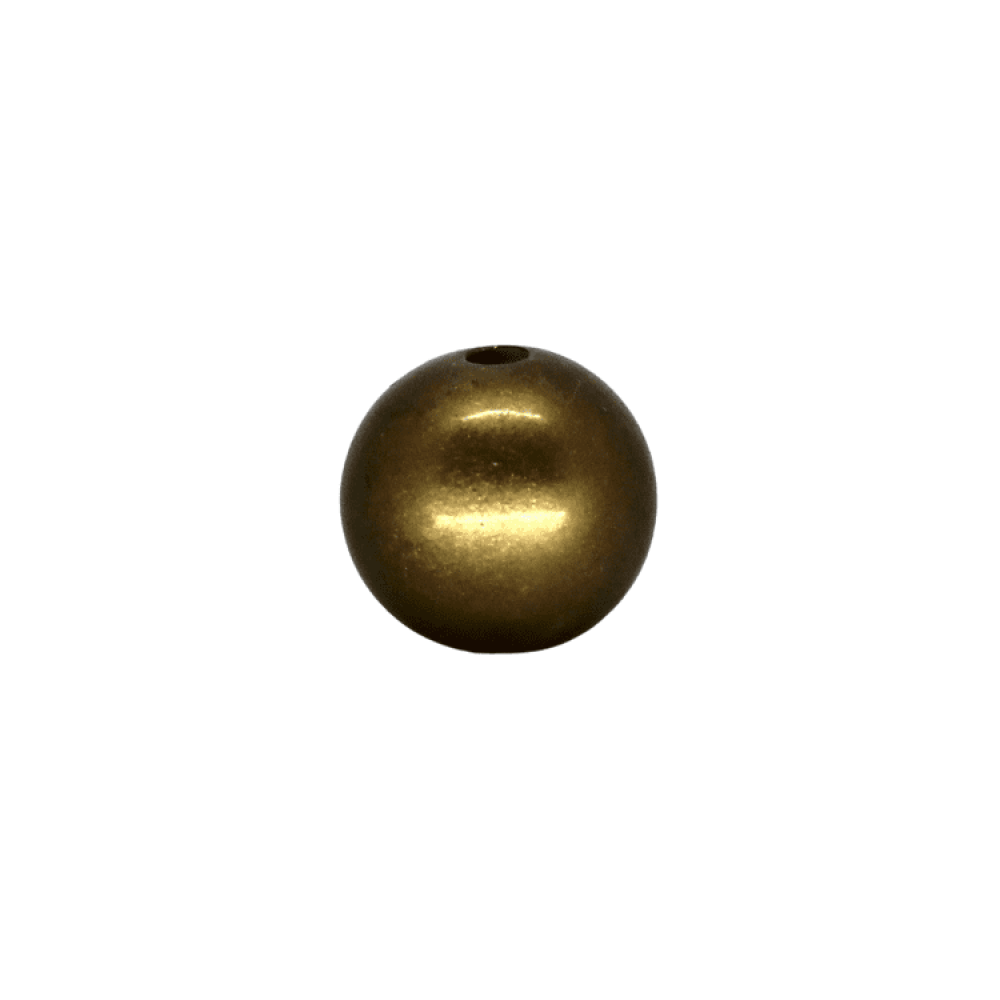 Silikon Rundperle 12mm | Metallic Gold