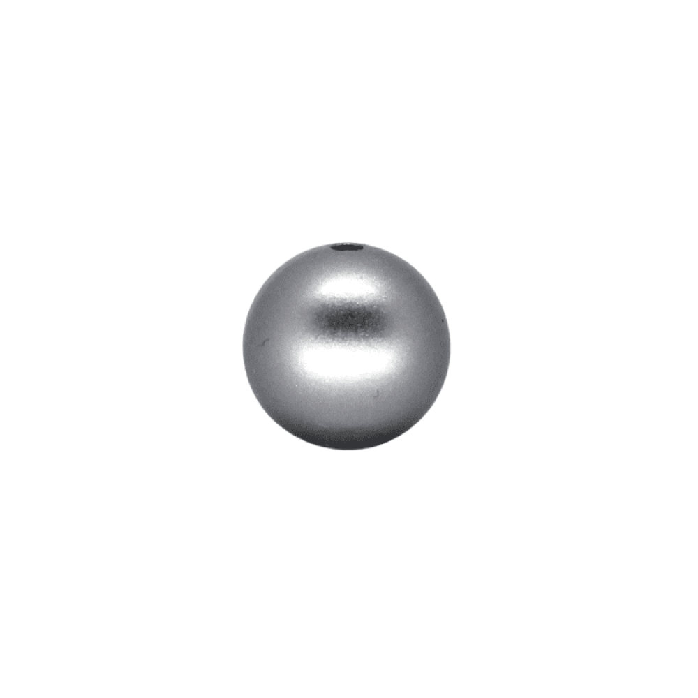 Silikon Rundperle 12mm | Metallic Silber