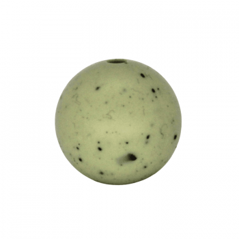 Silikonperle 15mm "Granit - Armygrün"