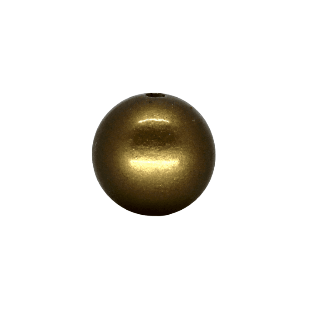 Silikon Rundperle 15mm | Metallic Gold