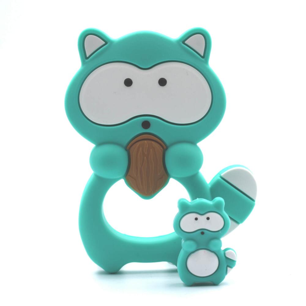 Preview: Waschbär Motivperle "Türkis"