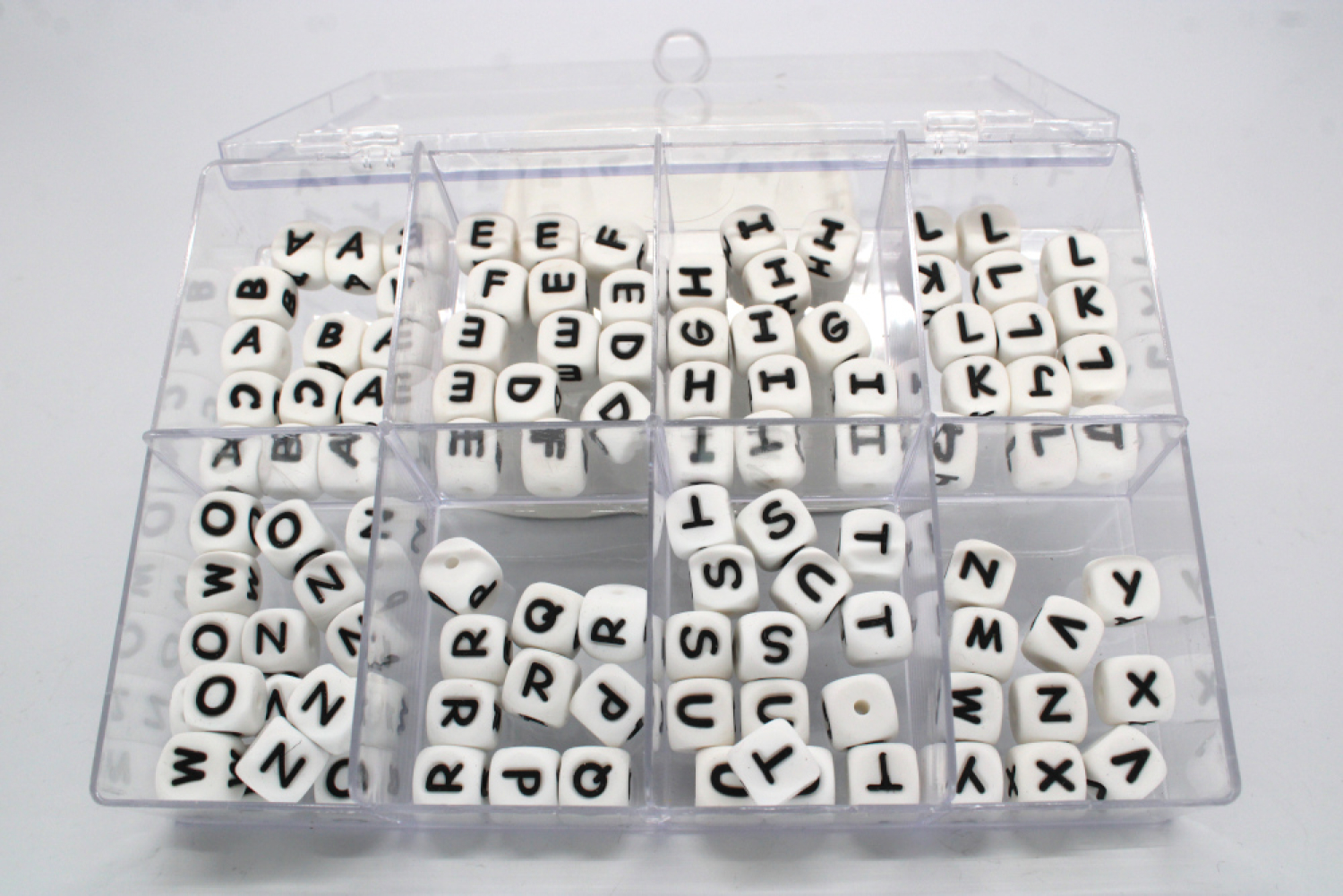 Buchstabenset | Silikon Buchstabenwürfel 10mm "Weiß"