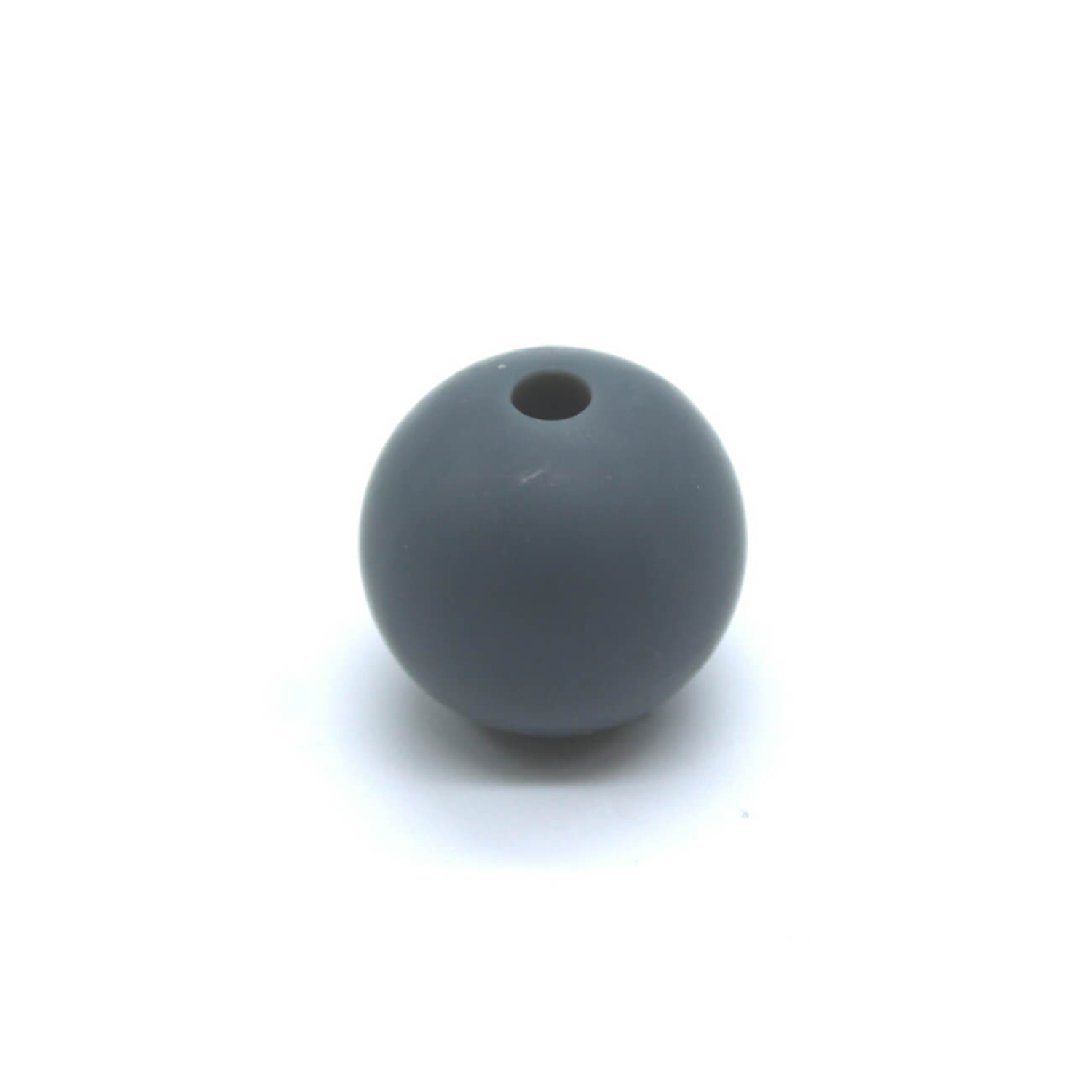 Silikonperlen 12mm "Dunkel Grau"