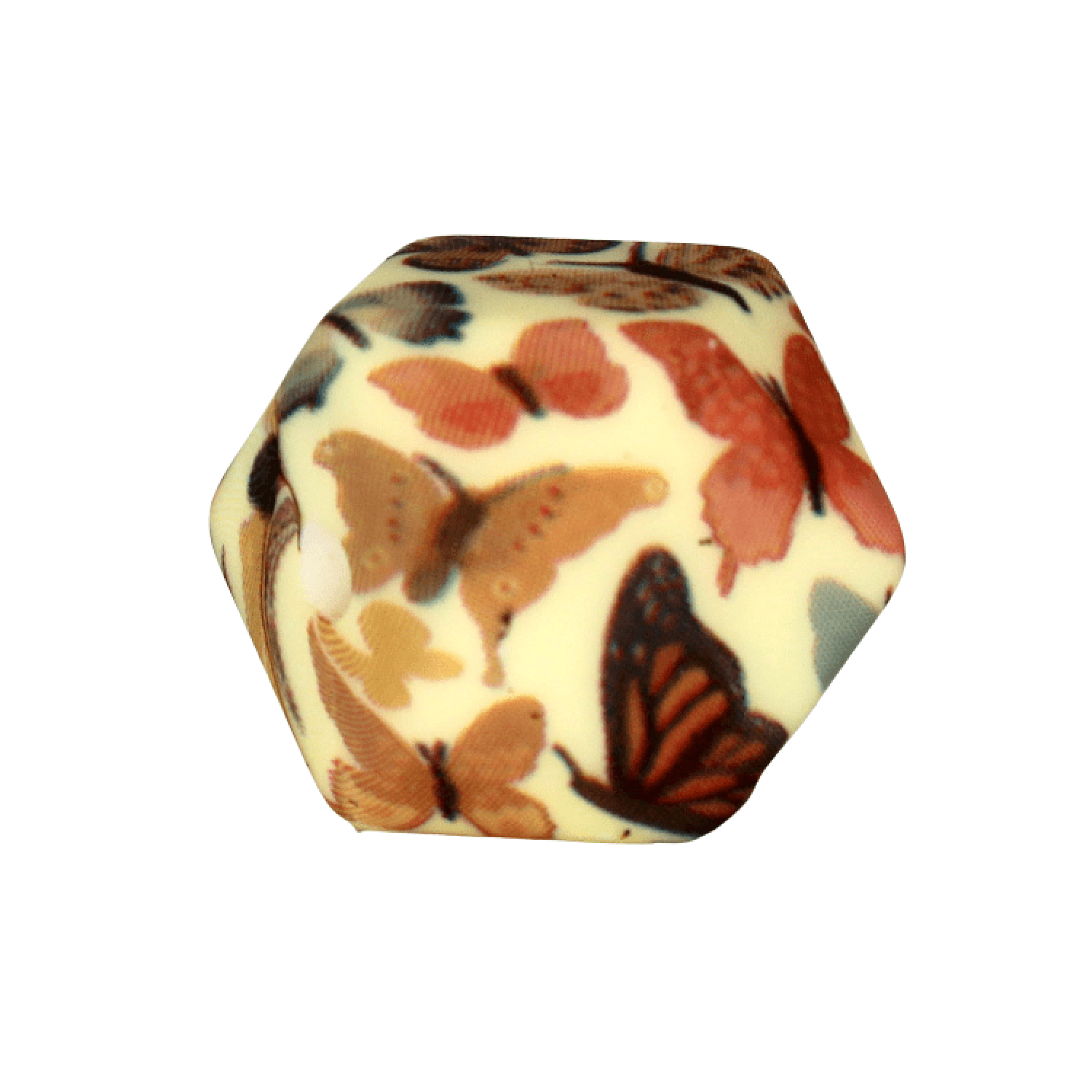 Silikon Hexagonperle 14mm | Schmetterlinge