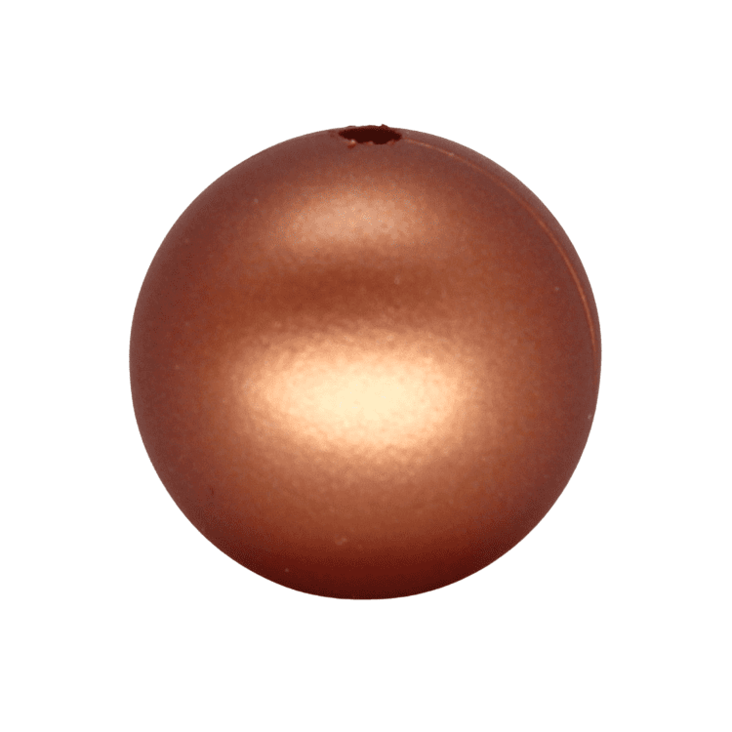 Silikon Rundperle 19mm | Metallic Rosegold