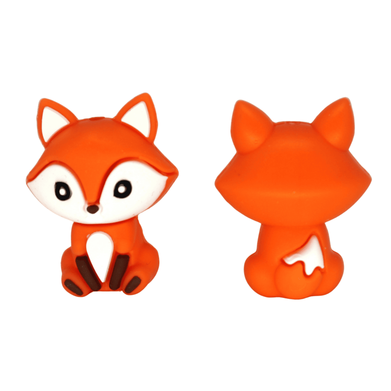 Silikon 3D - Motivperle Fuchs | Orange