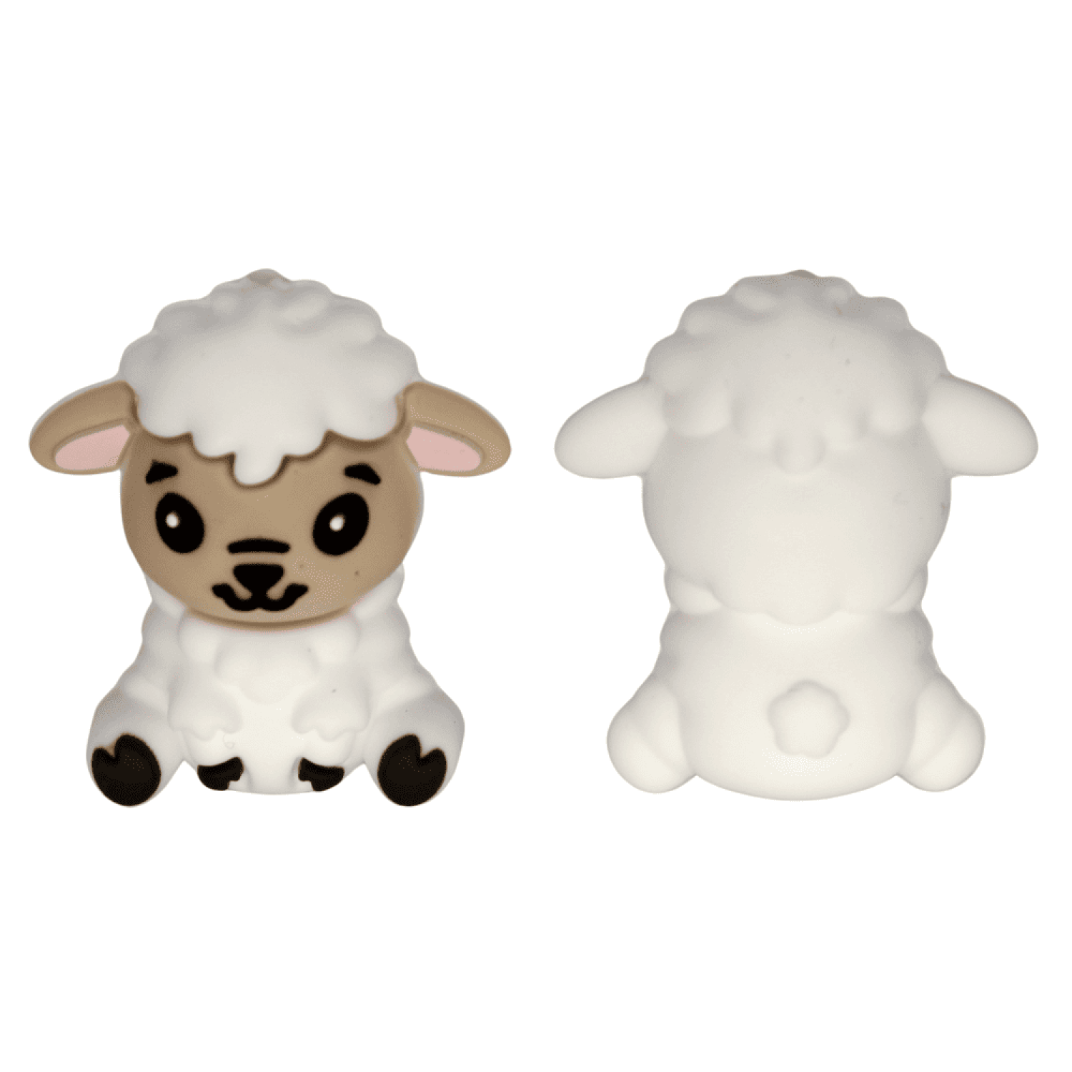 Silikon 3D - Motivperle Schaf | Weiß