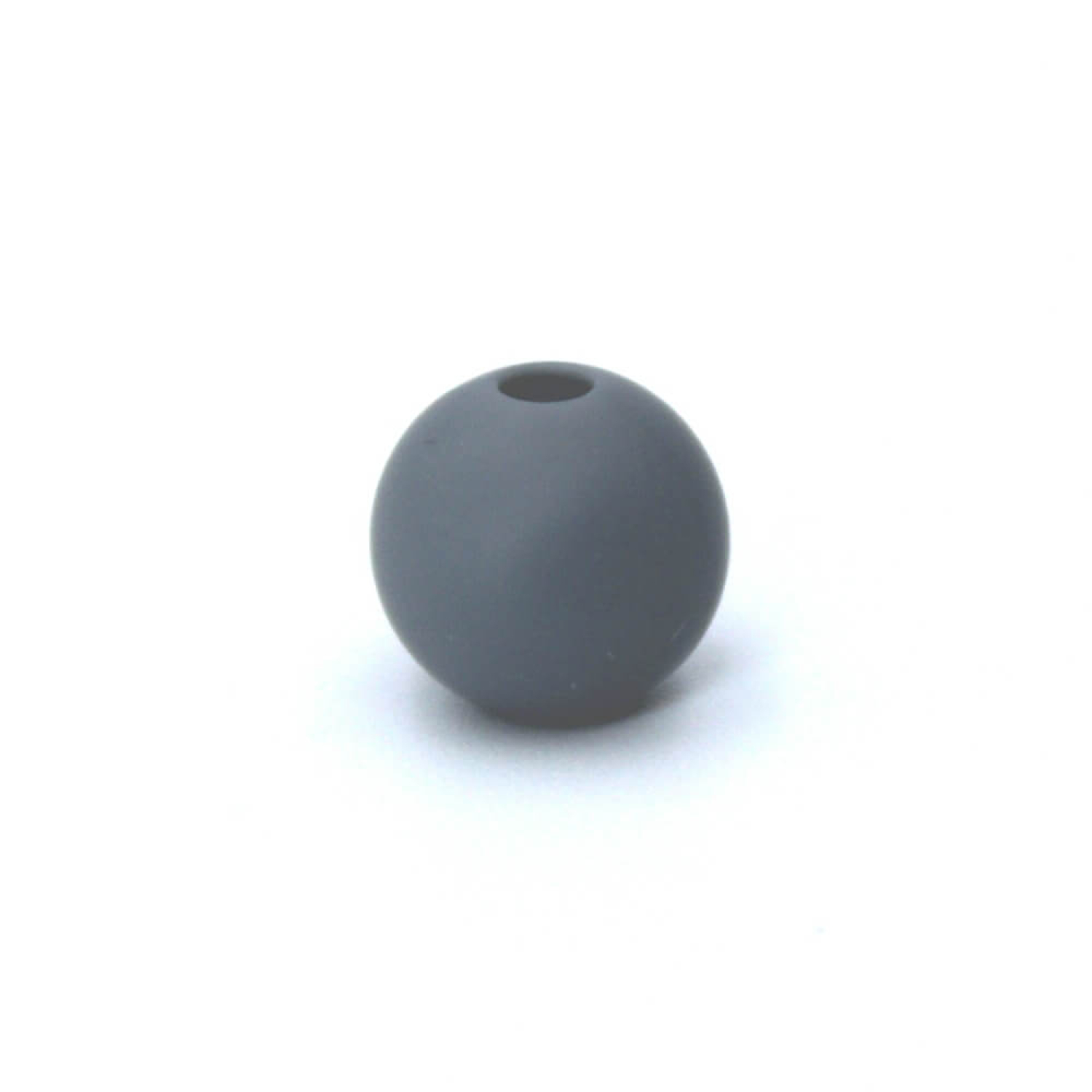 Silikonperlen 9mm "Dunkel Grau"