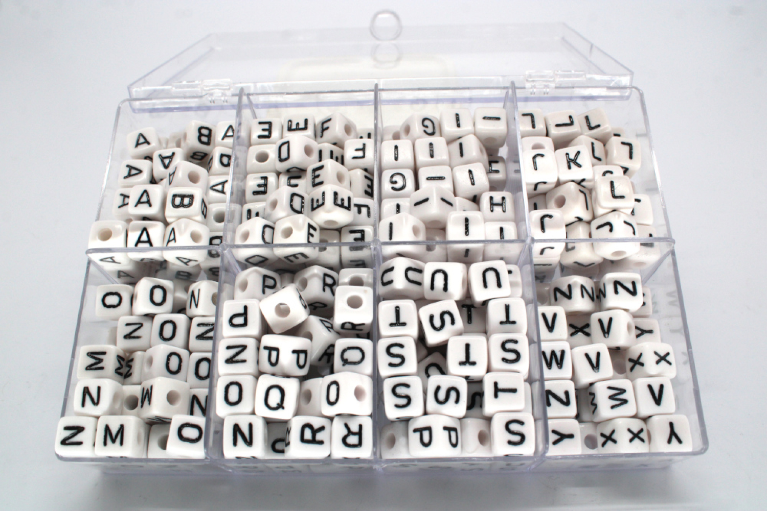 Buchstabenset XXL | Acryl Buchstabenwürfel 10mm Weiß