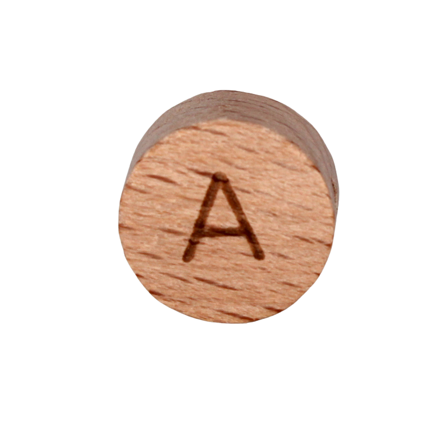 Naturholz Buchstabenscheibe 15mm | A