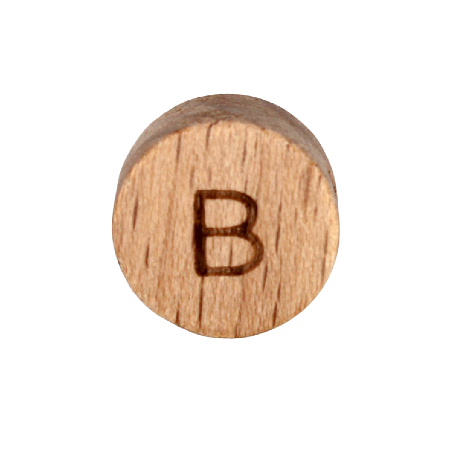 Naturholz Buchstabenscheibe 15mm | B