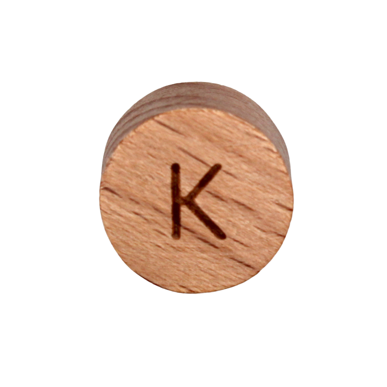 Naturholz Buchstabenscheibe 15mm | K