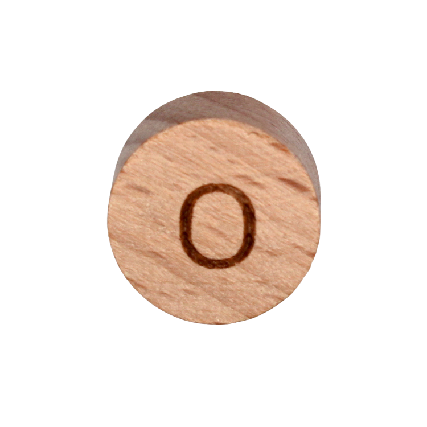 Naturholz Buchstabenscheibe 15mm | O