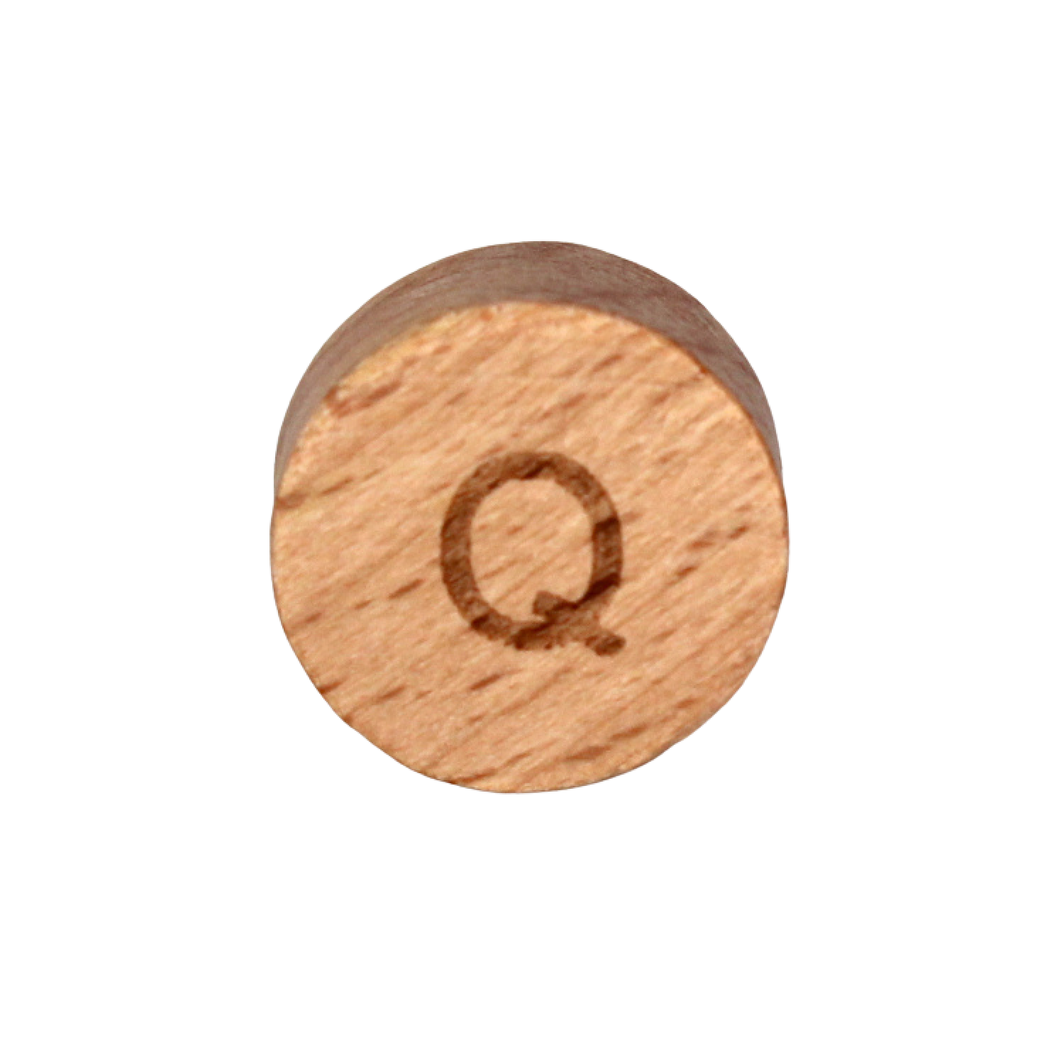 Naturholz Buchstabenscheibe 15mm | Q