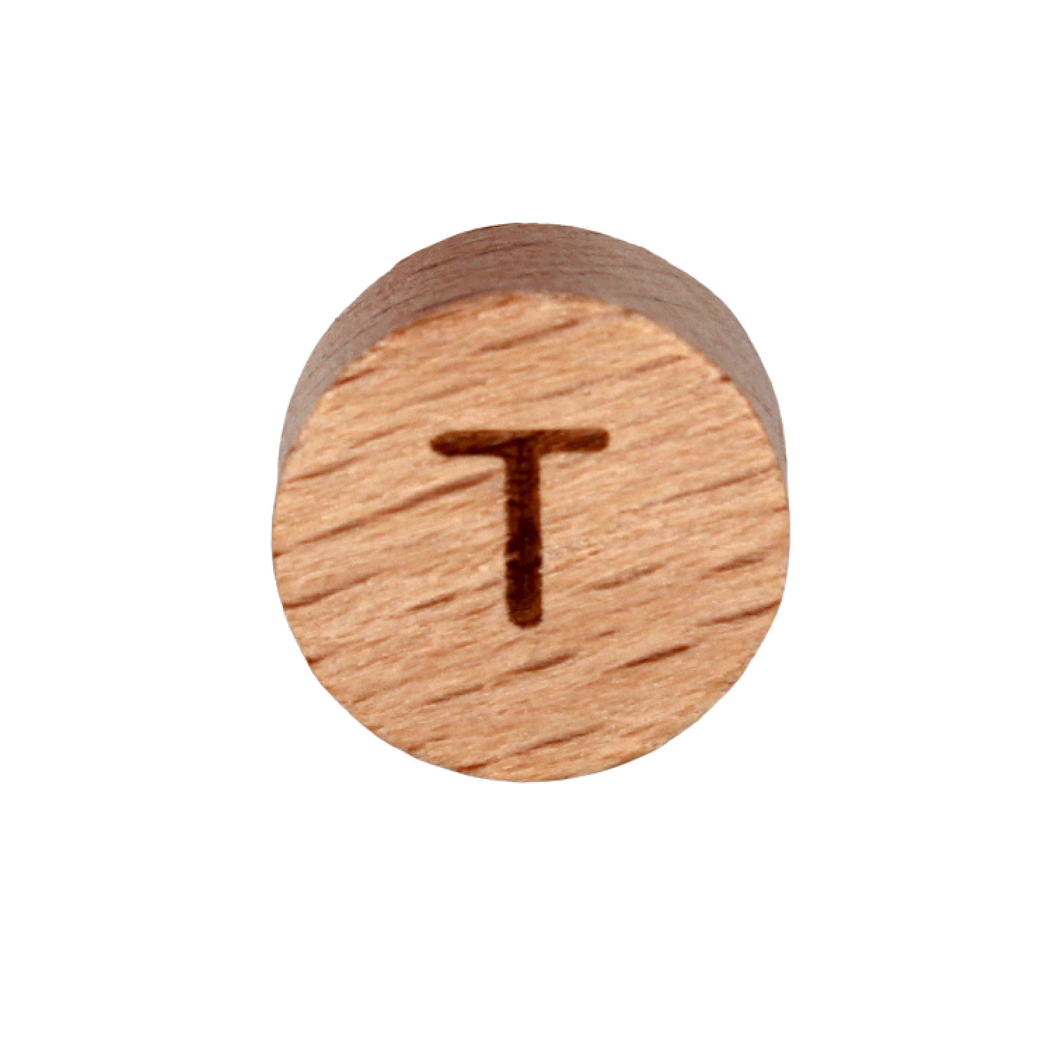 Naturholz Buchstabenscheibe 15mm | T