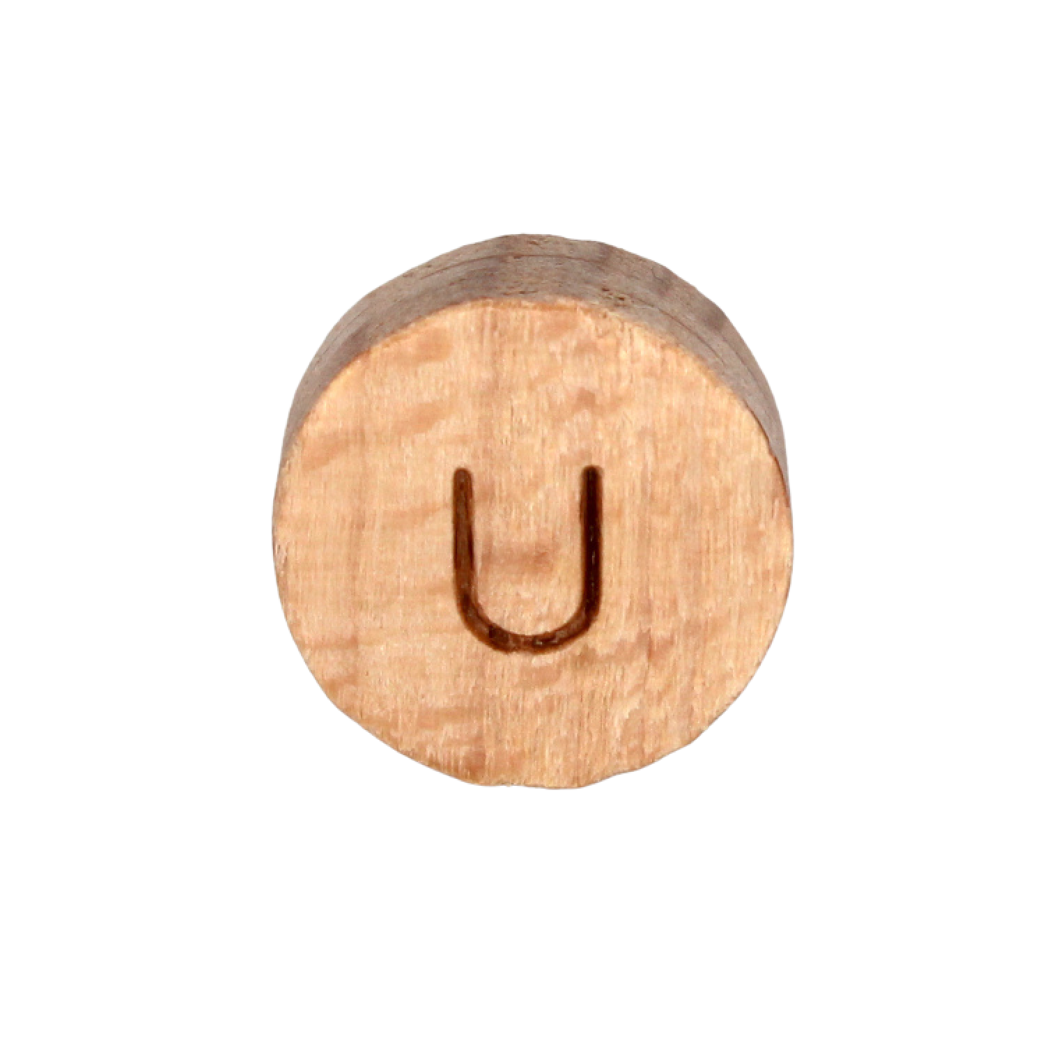 Naturholz Buchstabenscheibe 15mm | U