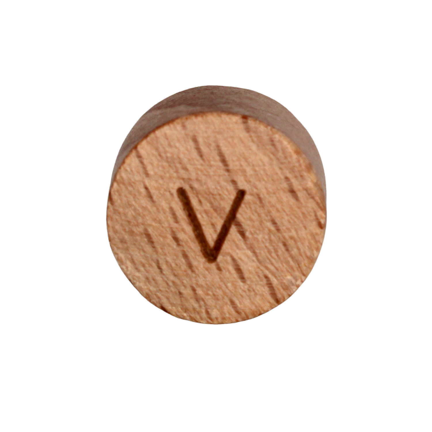 Naturholz Buchstabenscheibe 15mm | V