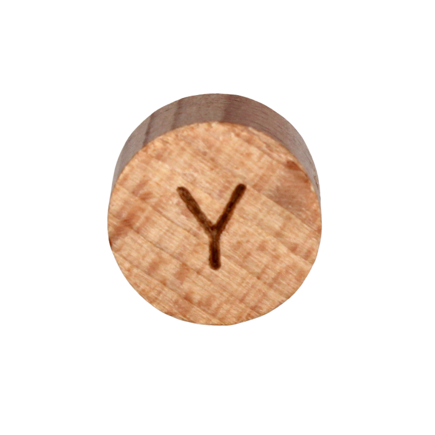 Naturholz Buchstabenscheibe 15mm | Y