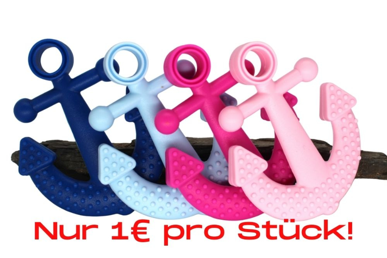 Bundle | Anhänger Anker "Pastell Blau/Magenta"