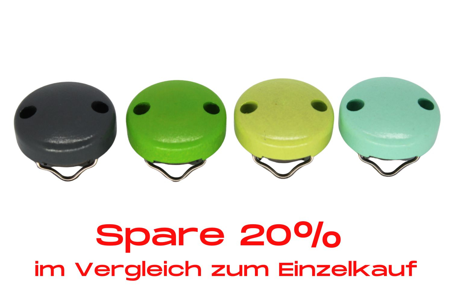 Bundle | Schnullerkettenclip 30mm | Lemon & Mint