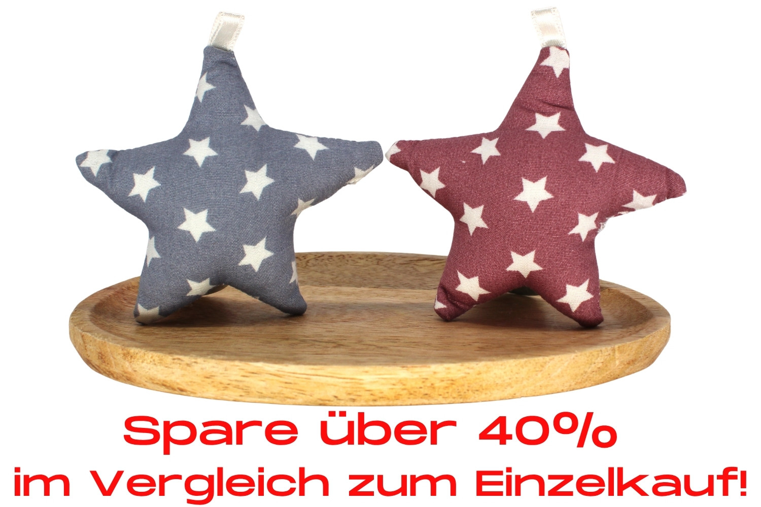 Bundle | Stoffstern "Mit Sternen" Blush/Grau