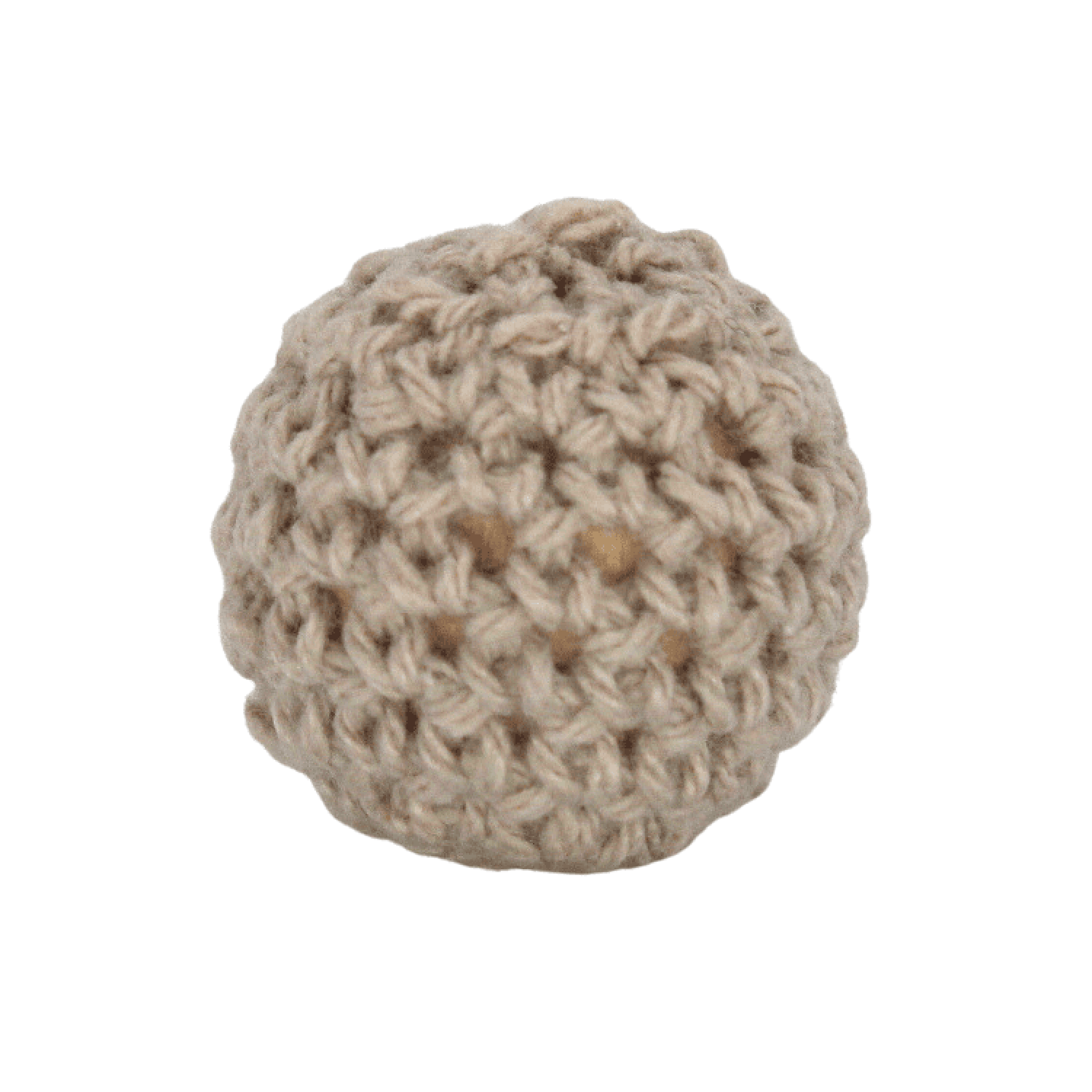 Häkelperle 20mm "Dunkel Beige"