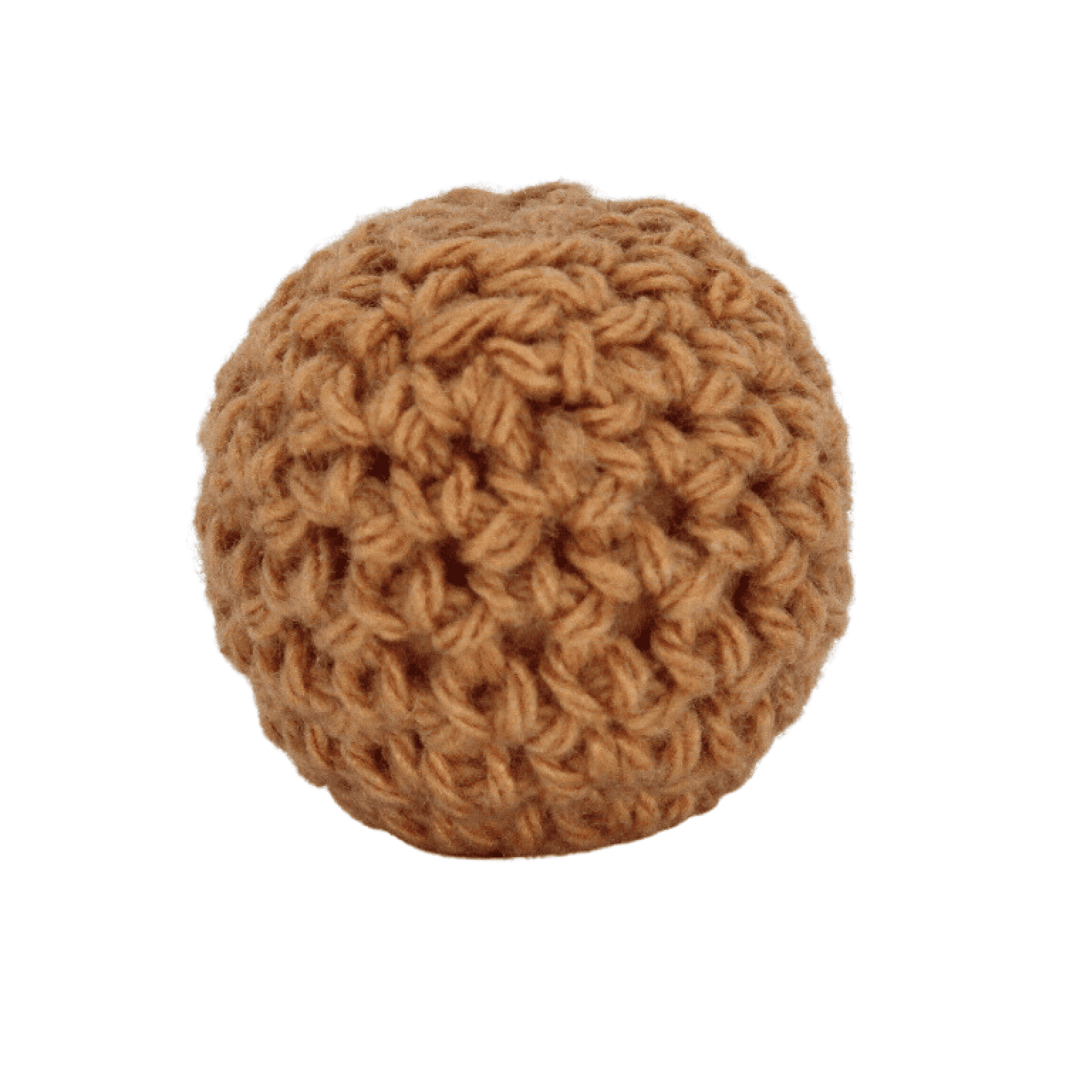 Häkelperle 20mm "Hell Braun"