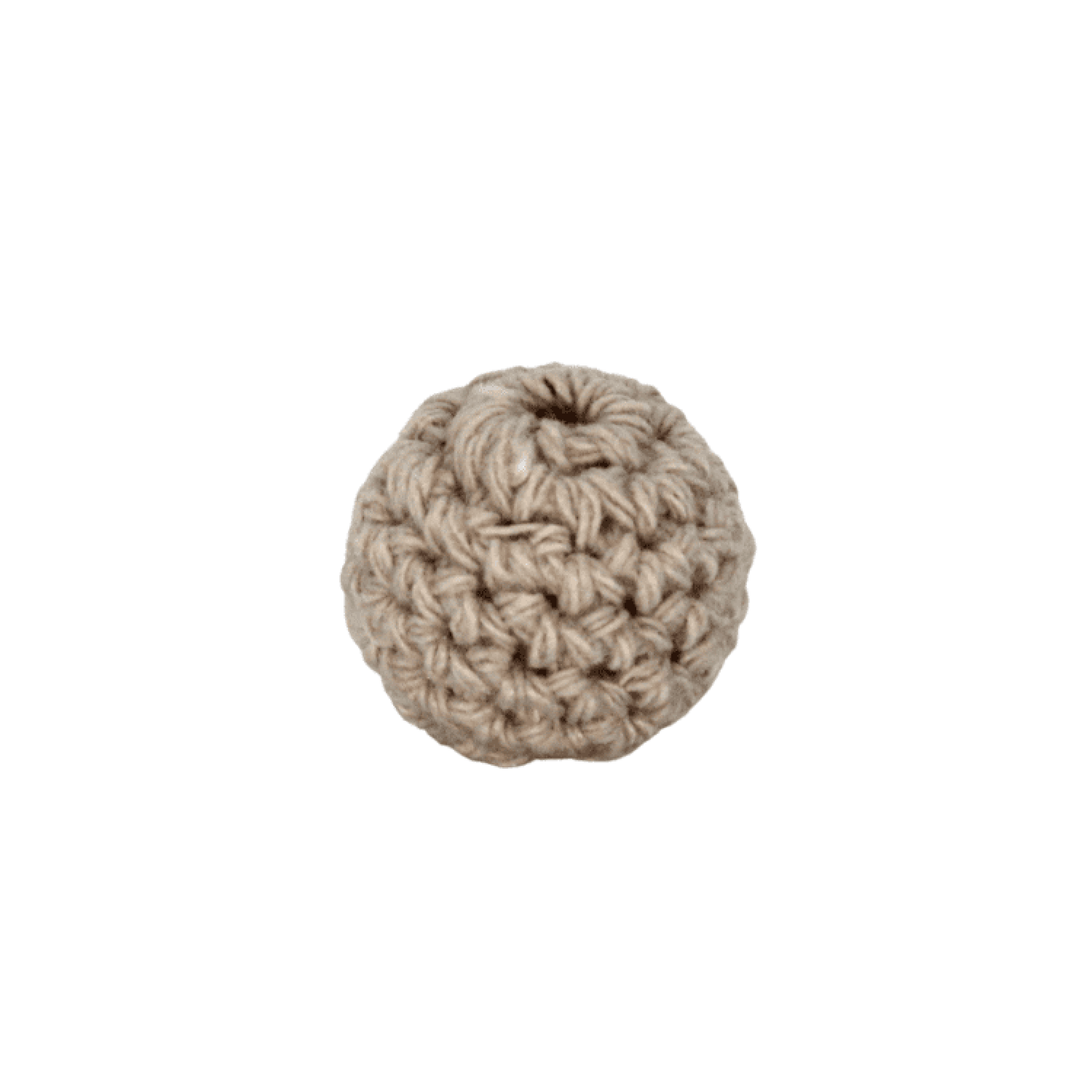 Häkelperle 16mm | Dunkel Beige Häkelperle 16mm | Dunkel Beige