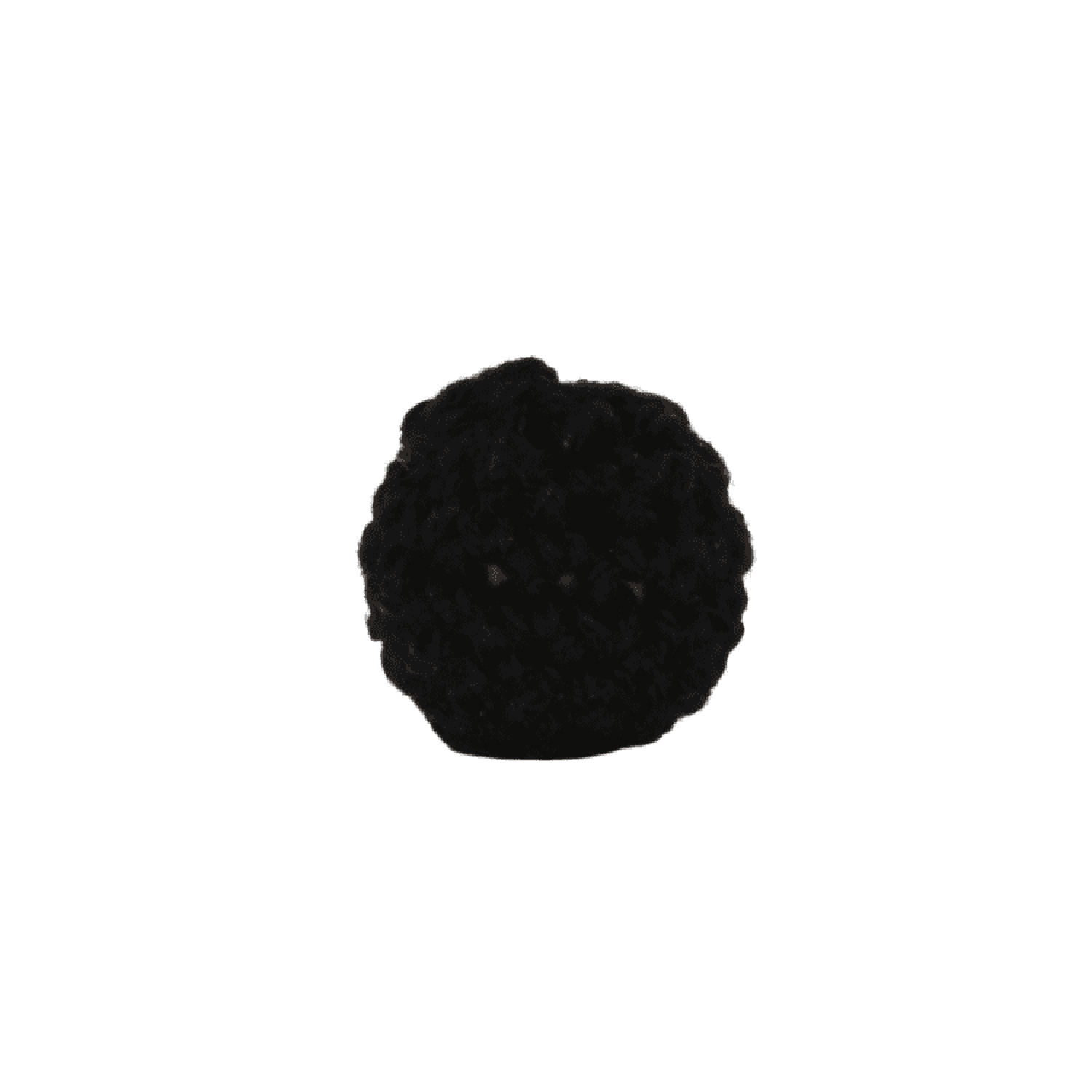 Häkelperle 16mm | Schwarz