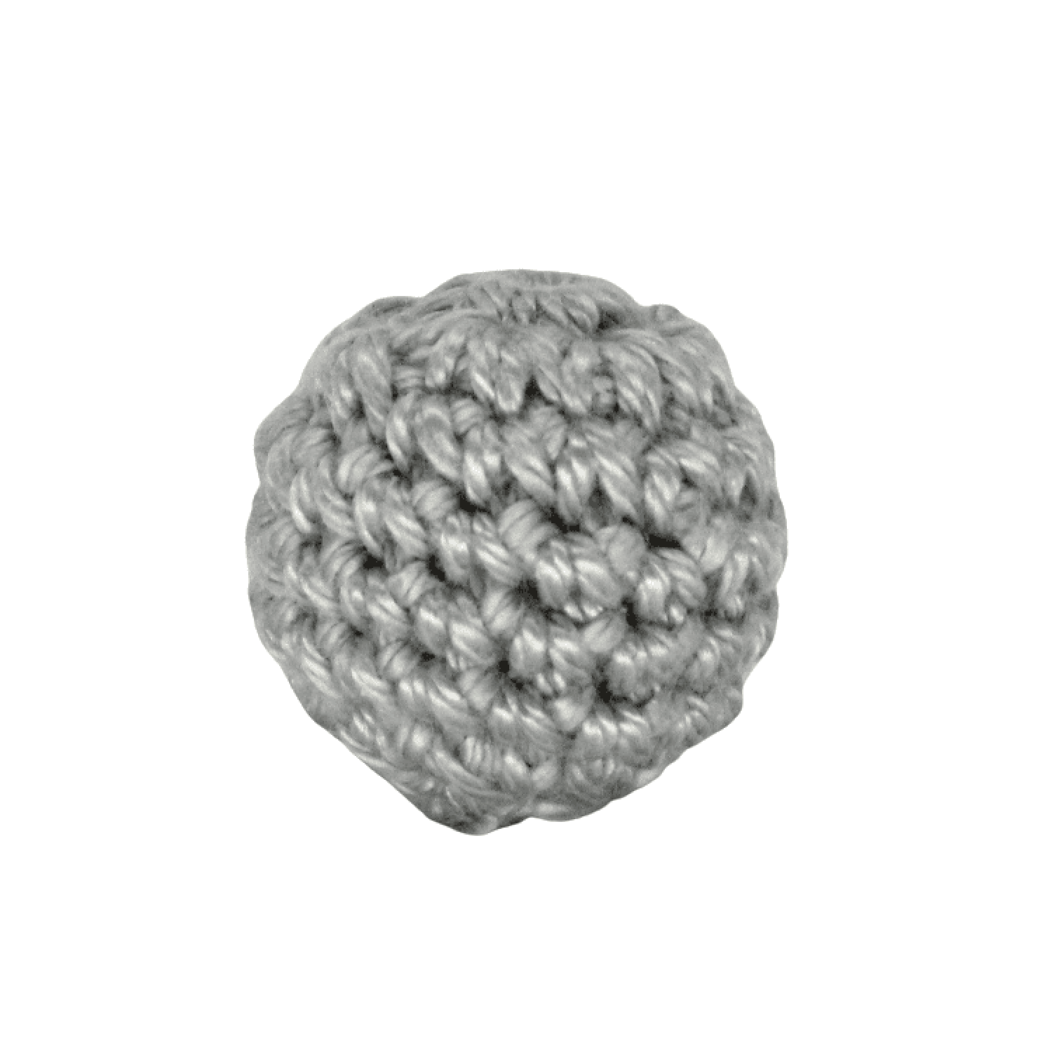 Häkelperle "Premium" 20mm | Hellgrau