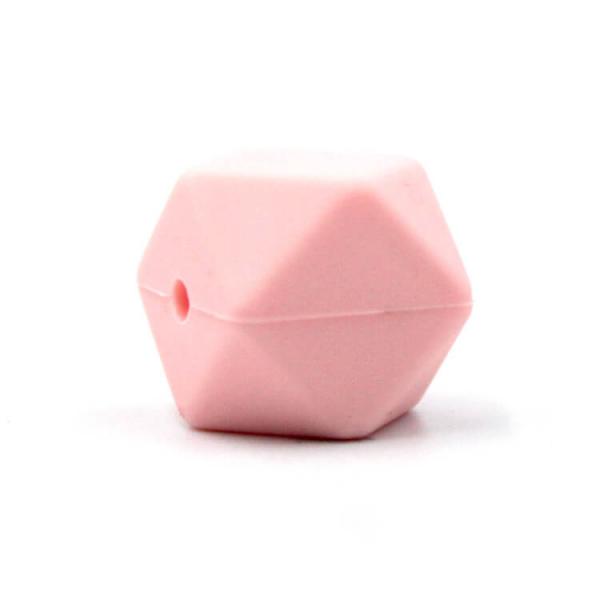 Silikon Hexagonperle | 17mm | Candy Pink