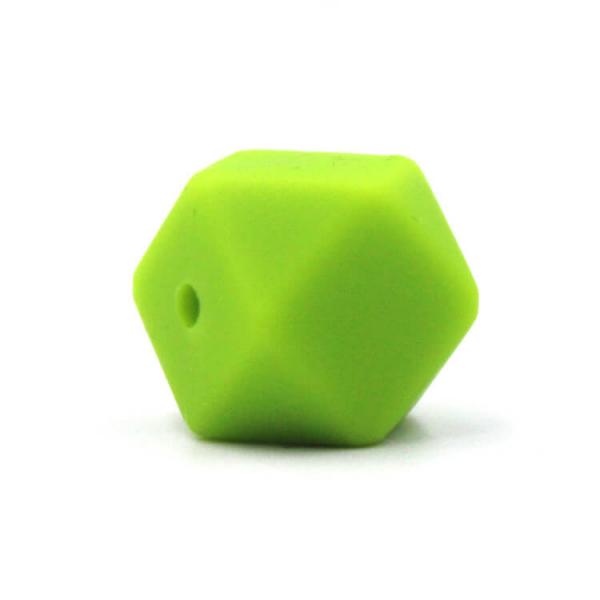 Silikon Hexagonperle | 17mm | Gelb Grün