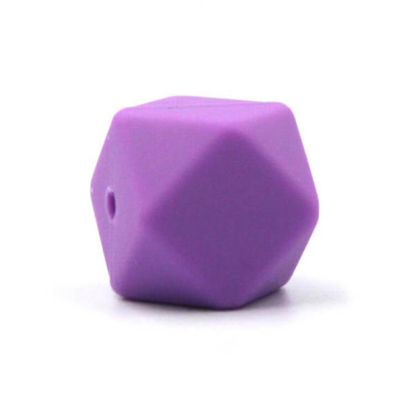 Silikon Hexagonperle | 17mm | Medium Purple
