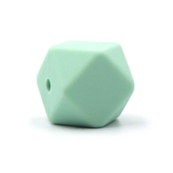 Silikon Hexagonperle | 17mm | Mint