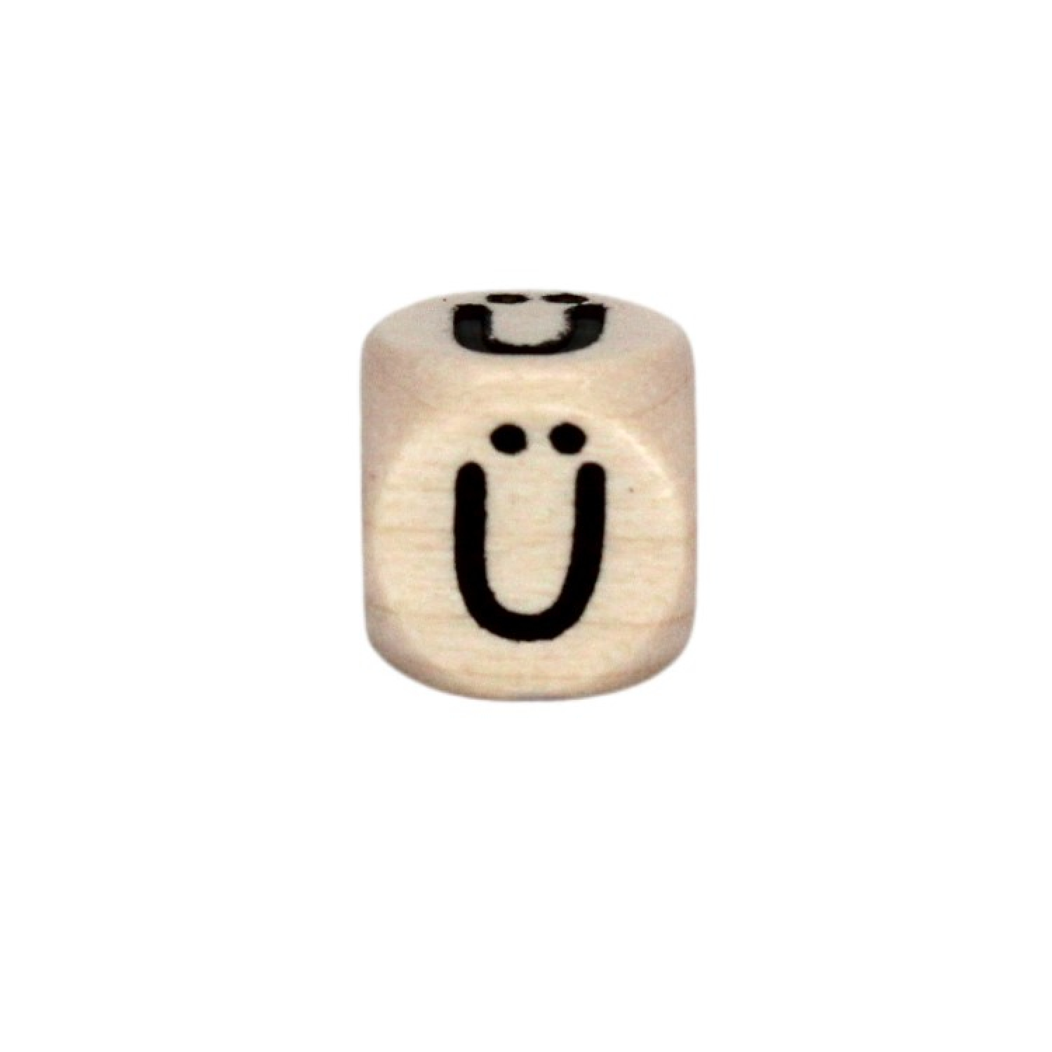 Holz Buchstabenperlen 10mm Hell-Natur | Ü Holz Buchstabenperlen 10mm Hell-Natur | Ü