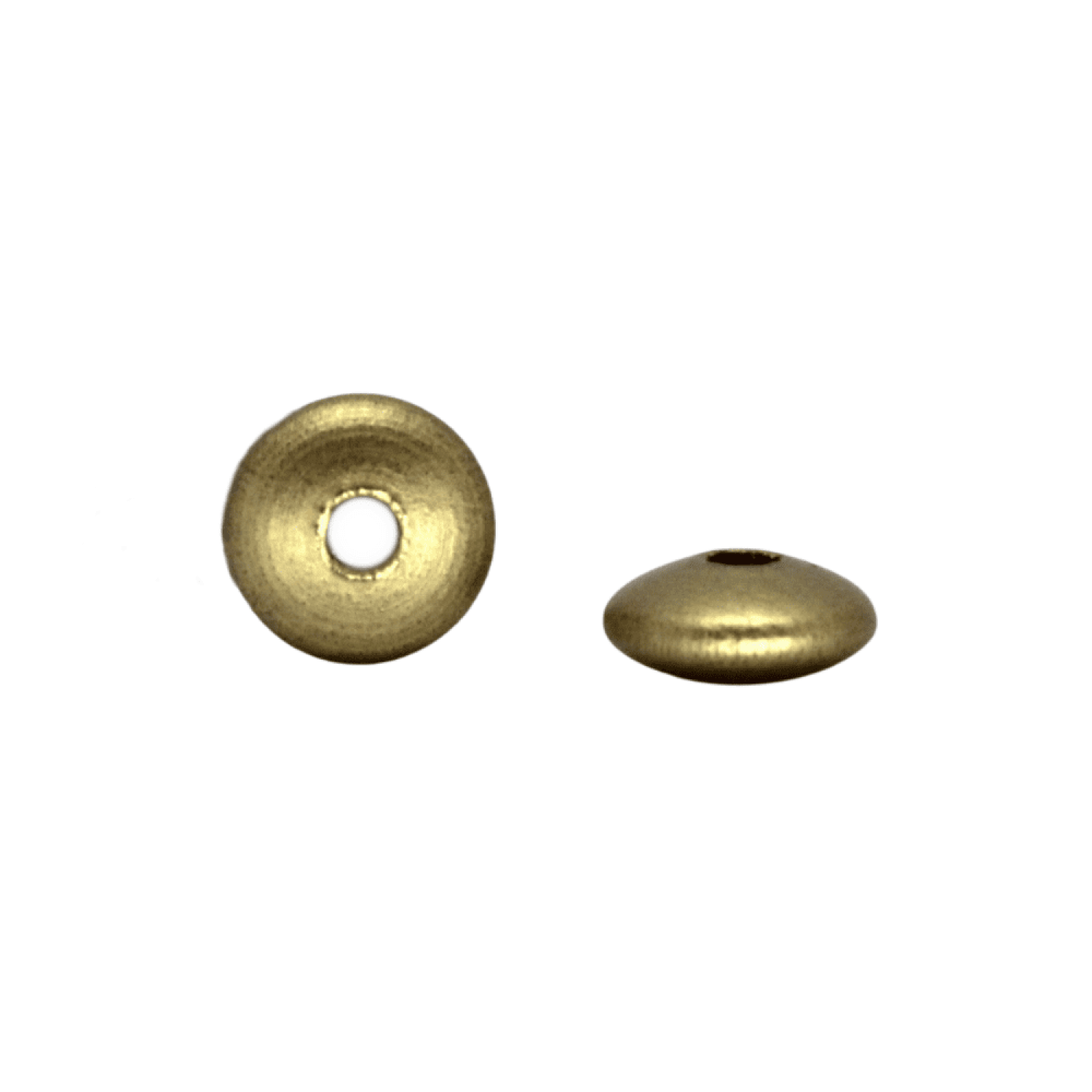 Holz Linsenperle 10/5mm | Gold