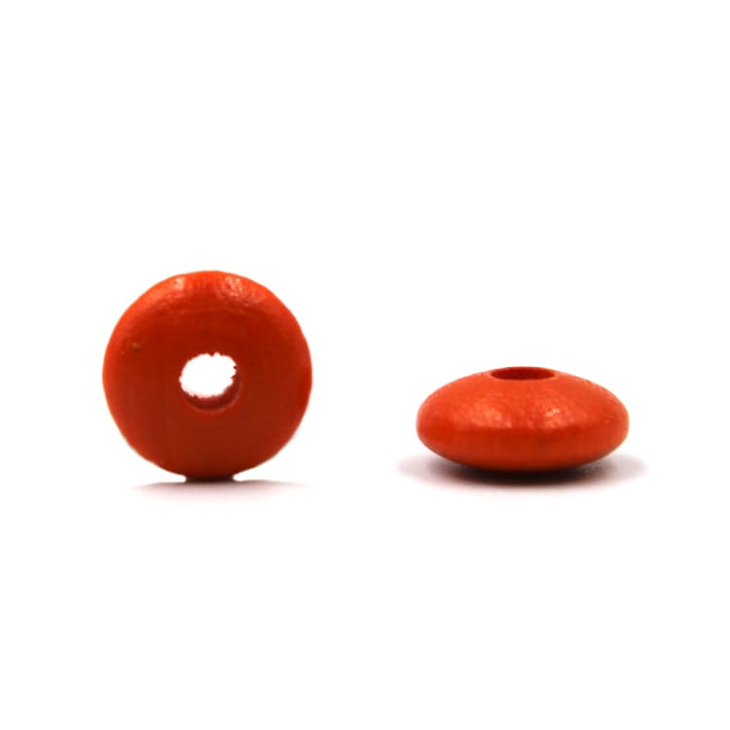 Holz Linsenperle 10/5mm | Orange