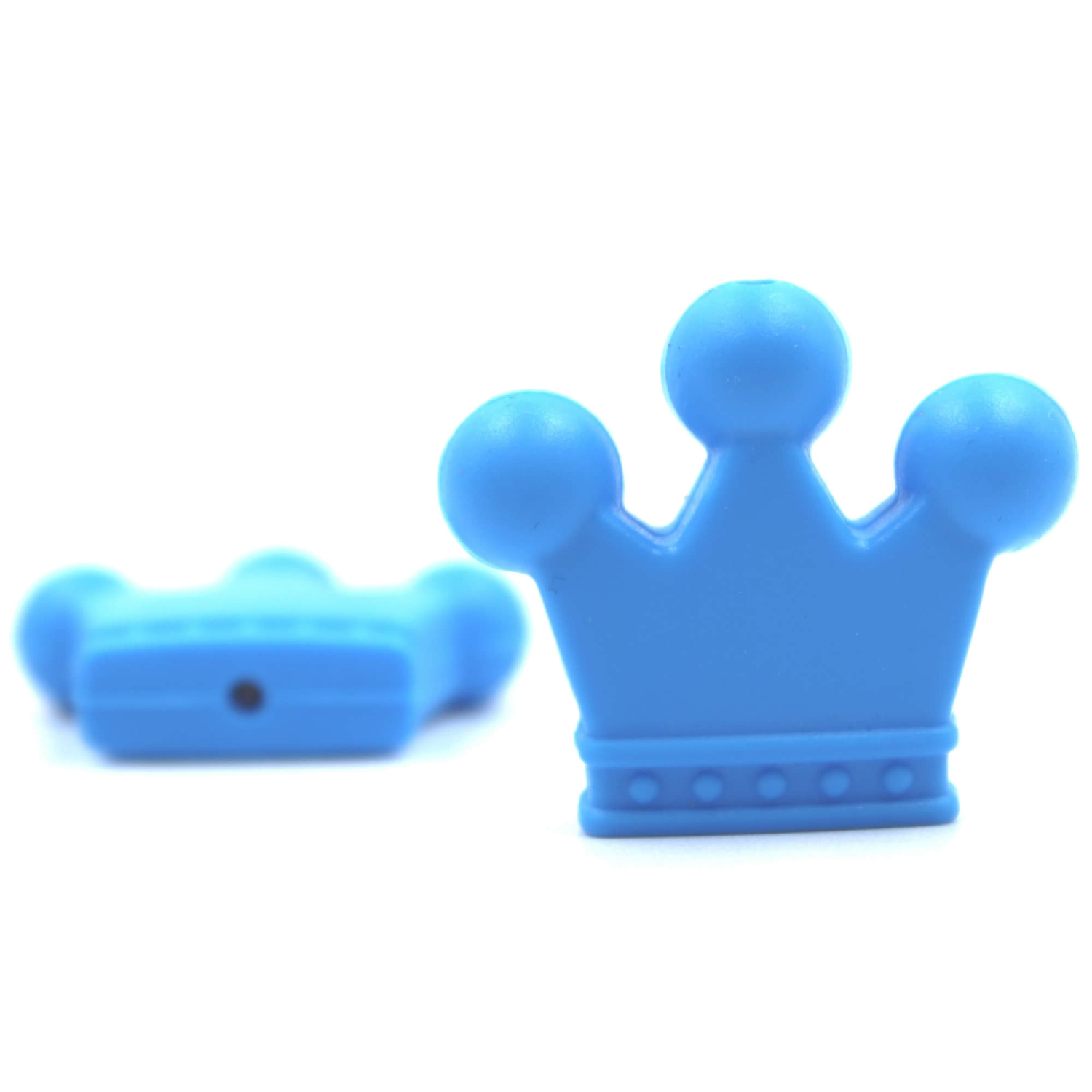 Silikon Motivperle Krönchen #1 | Sky Blau