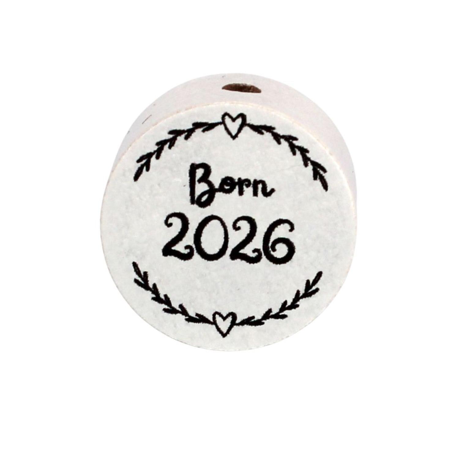Motivscheibe 20mm | Born 2026 Weiß