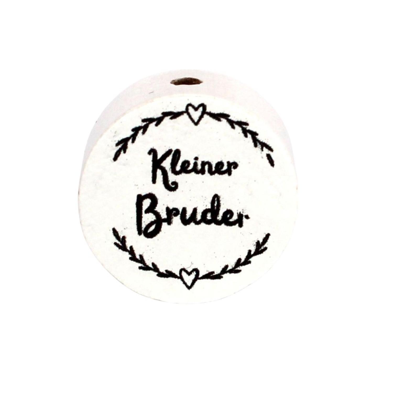 Motivscheibe 20mm | Kleiner Bruder Weiß