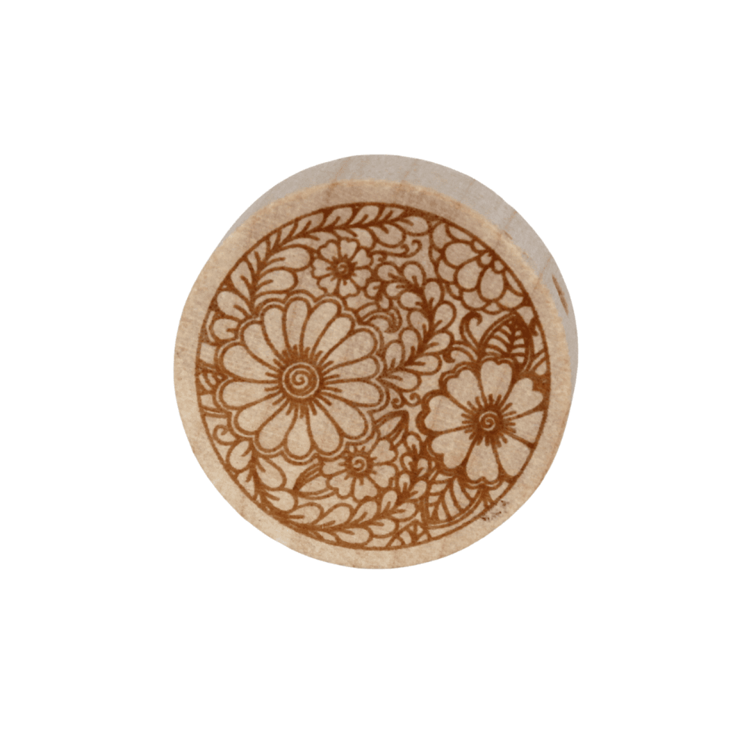Rohholz Motivscheiben 26mm | Blumen