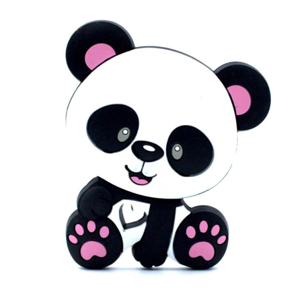 Silikon Beißanhänger | Panda Bär | Rosa