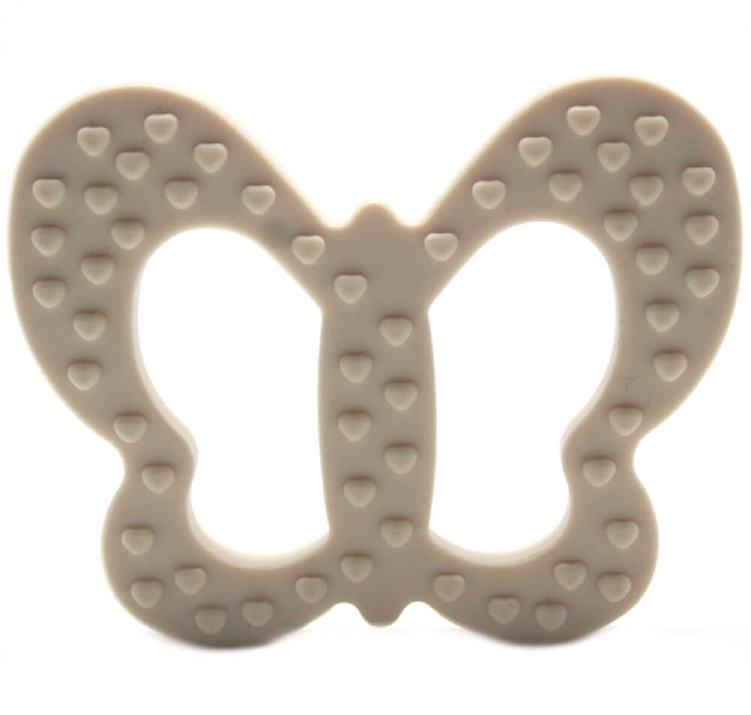 Silikon Beißanhänger I Schmetterling I Beige