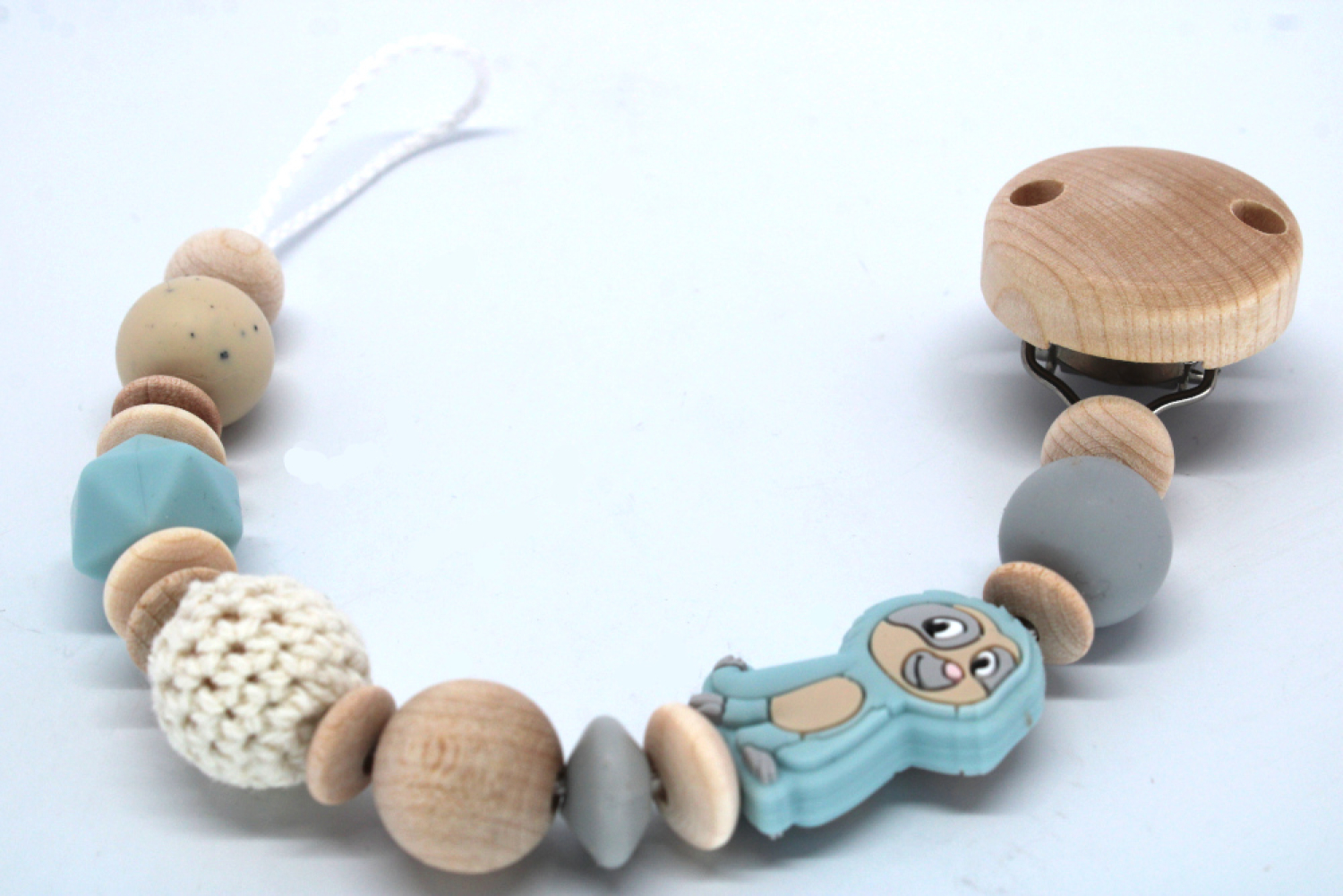 Schnullerketten-Bastelset Faultier | Powder Blue