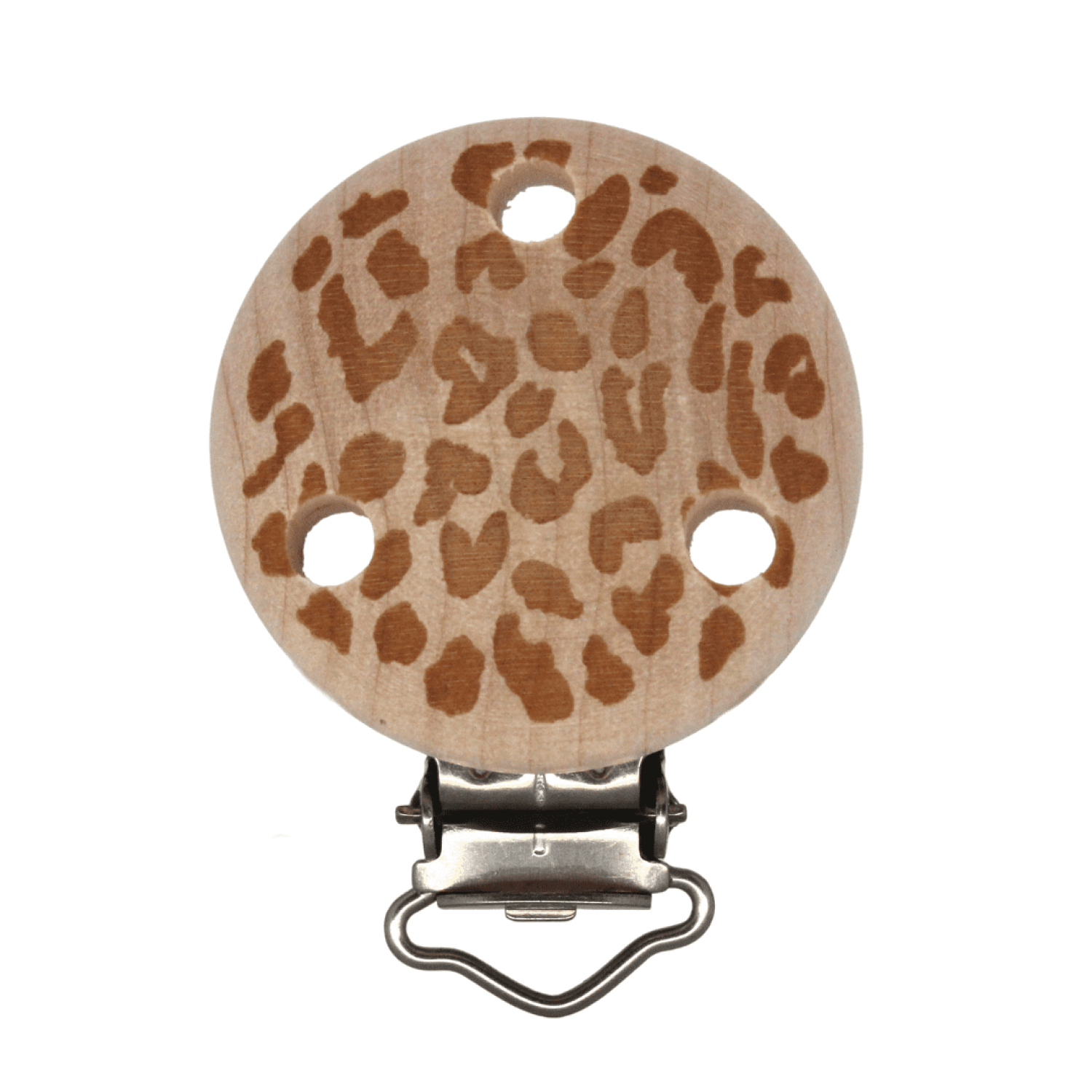 Schnullerkettenclip 35mm | Lasergraviert | Leopard