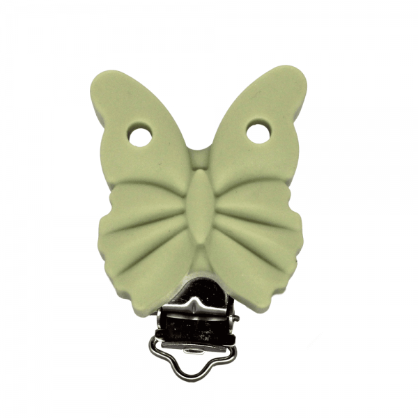 Silikonclip Schmetterling | Armygrün
